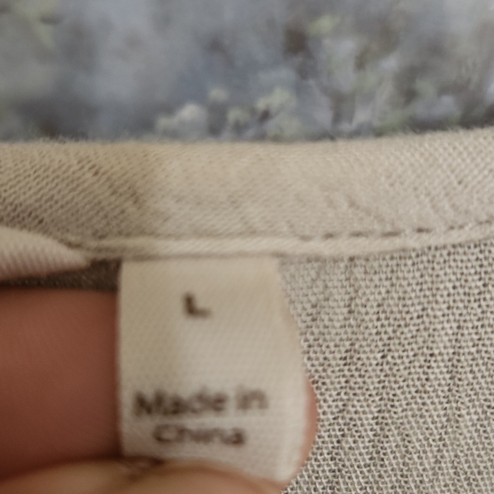 Soft Surroundings Size large Flowy Top With Open Bow Detail Lagenlook Coastal - Picture 5 of 12